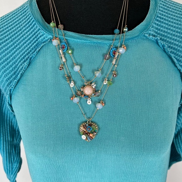 Soft Surroundings Gauze waffle knit tunic top size medium - Picture 2 of 6